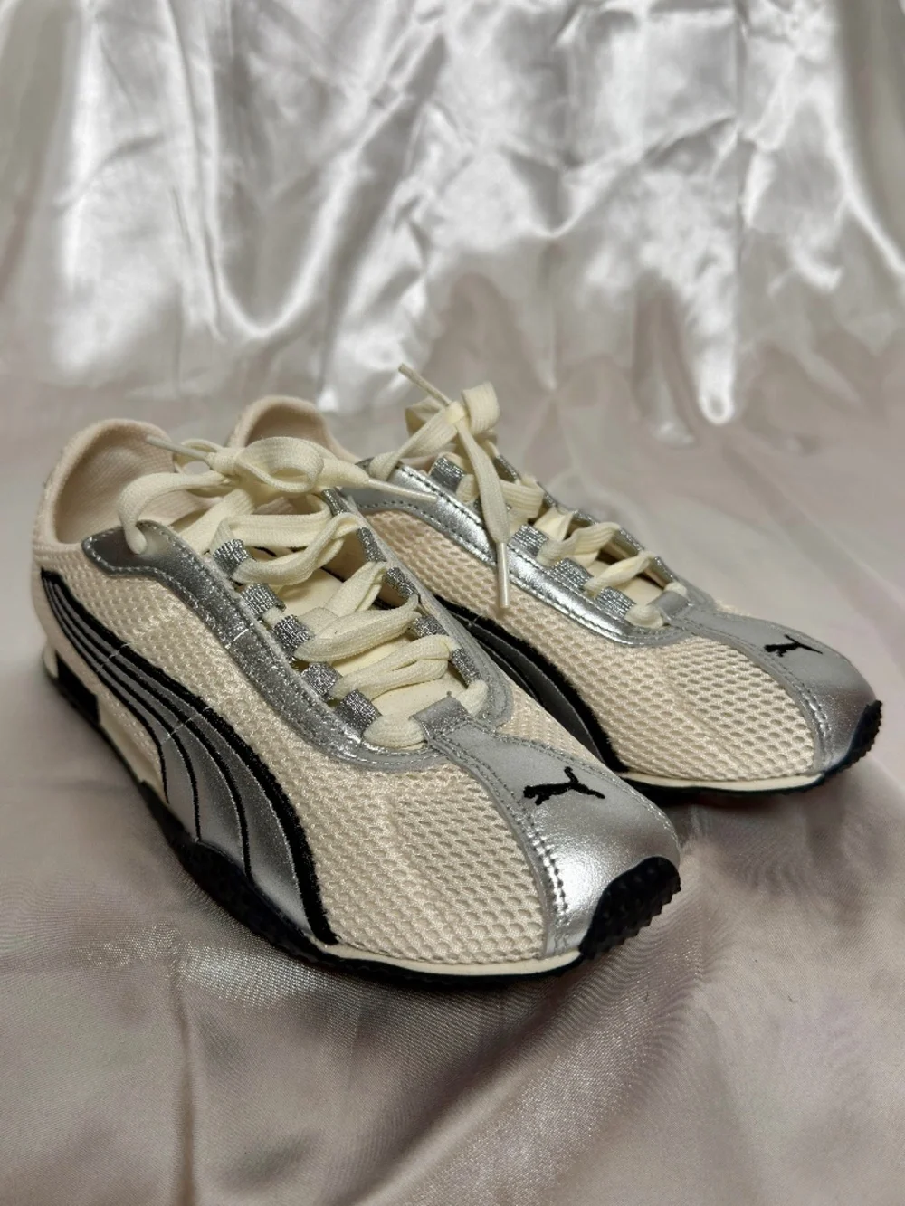 Puma H-Street OG Metallic Silver Mesh Sneakers
